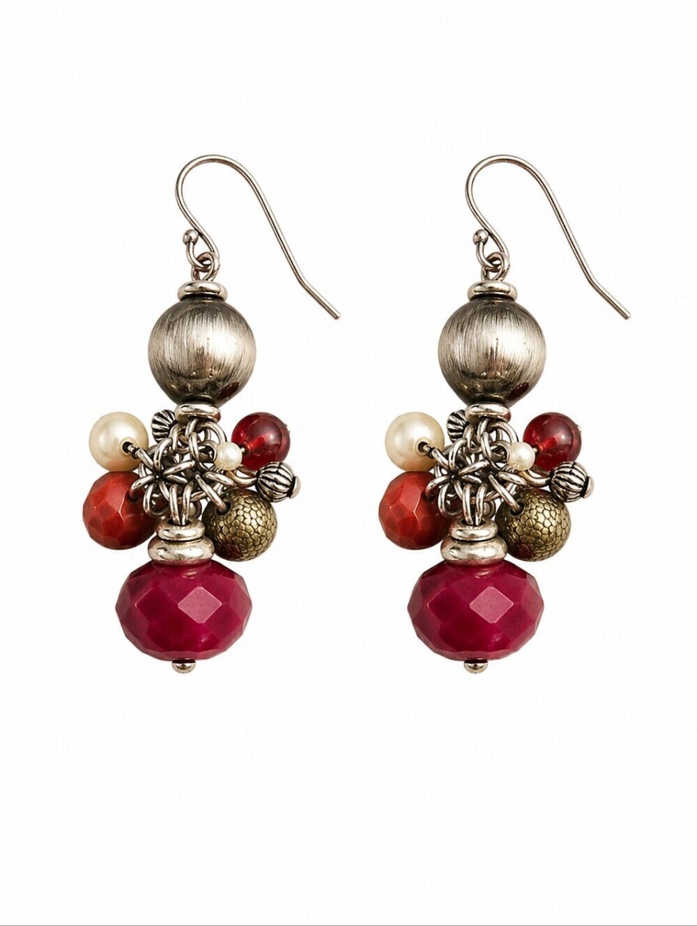 PREMIER DESIGNS Hot Hot Hot Cluster Beaded Dangle Hook Earrings